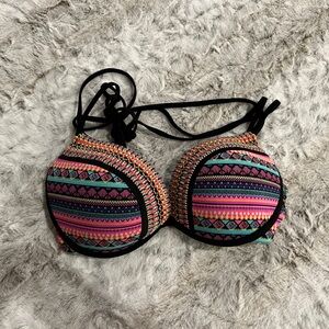 Colorful Patterned Bikini Top